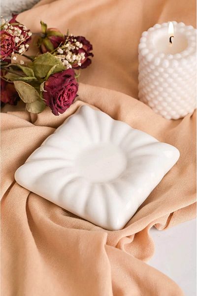 Anadolu Saray 10cm Ceramic Pillow - 2 Pcs Handmade Presentation Plate, Serving Cake Breakfast Plate