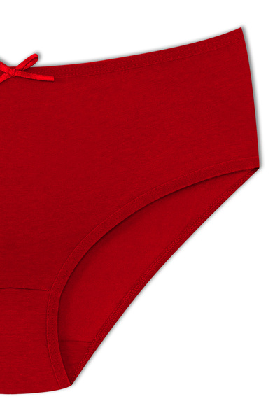 HNX Chiloți roșii cu talie înaltă, mărime mare, pentru femei, 3 buc