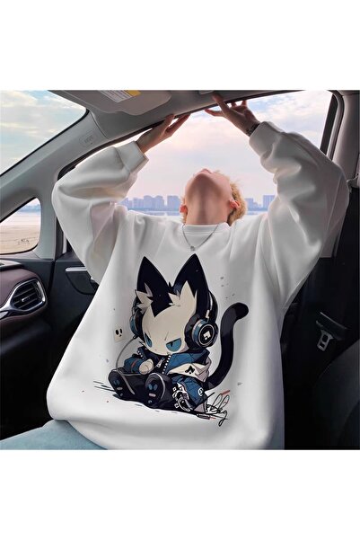 Drippy 2024 Muška grafička majica - JP Cartoon Cool mačka, dugi rukav T-shirt...