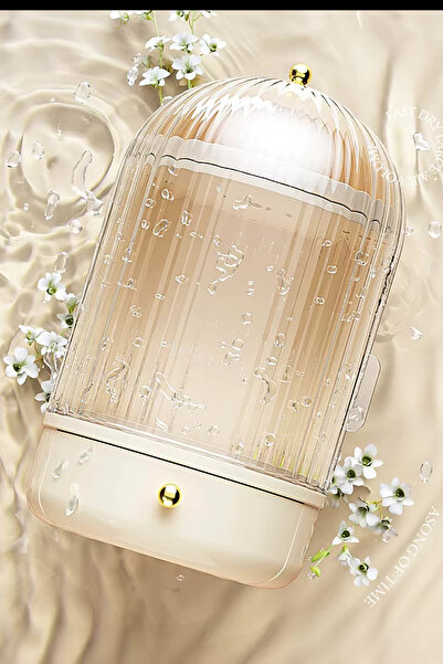 GİLLİ STORE Vitrin 360 Makyaj Takı Organizeri Çekmeceli Kozmetik Düzenleyici Organizer