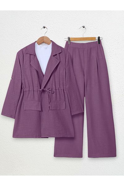 Modamorfo Tunnelanzug mit Leinenbezug – Jacke mit Brücke, Pflaume