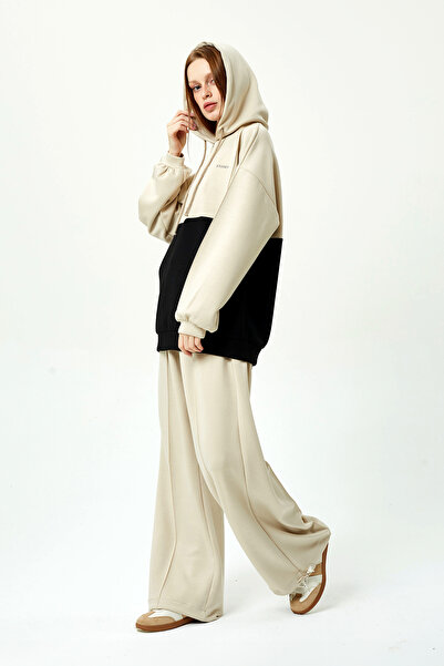 SAINT ONES STONES Modal Kumaş Kapüşonlu Oversize Eşofman Takım