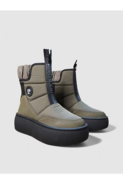 Pierre Cardin Su Geçirmez Kürklü Haki Kadın Kar Botu PC-59999