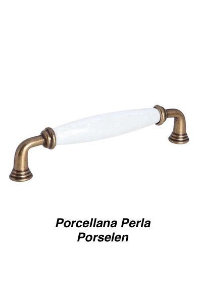 Porcellana Perla 12.8cm Porcelain Furniture Handle - Cabinet Drawer and Door Handle Ruby128Mm-Stk0815