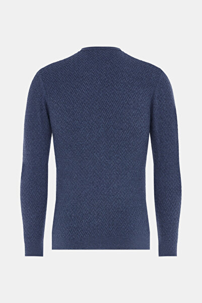 W Collection Indigo Crewneck Long Sleeve Sweater
