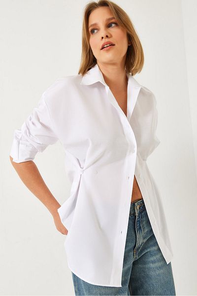 Bianco Lucci Cămașă de bază cu nasturi pentru femei G1006 60261156