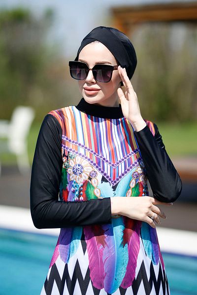 Remsa Mayo Hijab Swimsuit - Design, Full Covered & Zigzag Pearl