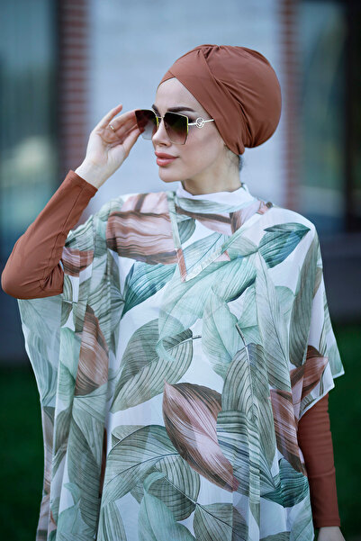 Remsa Mayo Καφτάν Pareo Soft Leaves με μοτίβο σε Hijab Swimsuit 430-551