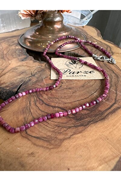 parze doğaltaş Yakut Doğal Taş Dİzi Kolye