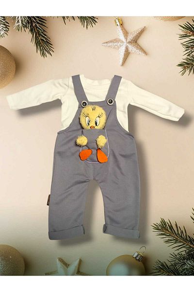 MİNİSHOOW Combed Cotton Interlock Baby Salopet