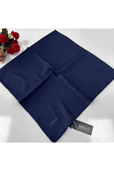 MİRAY Μαντίλι Navy Blue Miray Plain Crystal Crepe - LTA0602