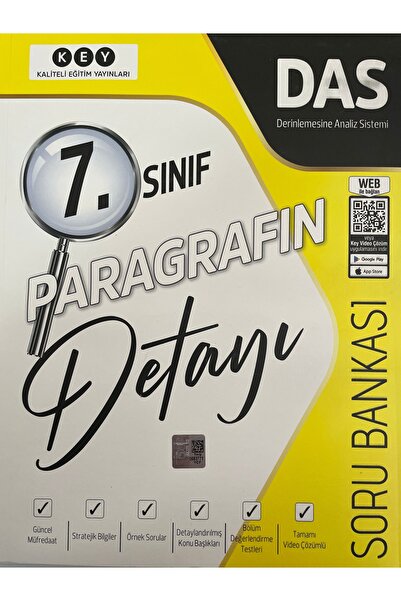 Key Kaliteli Eğitim Yayınları KEY YAYINLARI 7.sınıf PARAGRAF