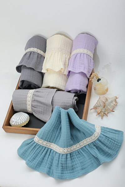 AHSEN TASARIM Müslin organik pamuklu el yüz havlusu 1 adet