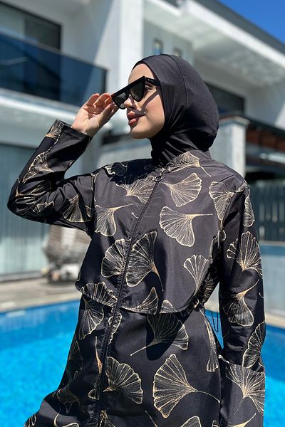 Remsa Mayo Front Covered Parachute Fully Covered Hijab Swimsuit Gevher