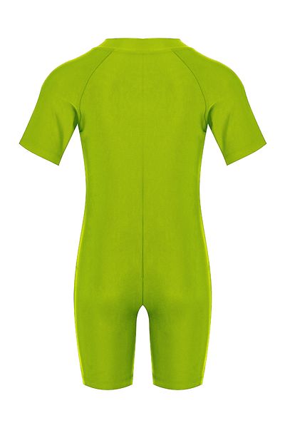 Remsa Mayo Jumpsuit Short Sleeve Children's Swimsuit with Shorts Clous 5155 Neon Green