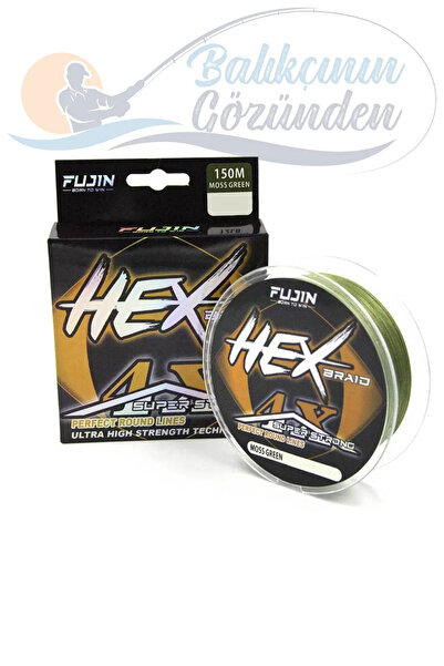 Fujin Hex Braid 4X 150Mt Moss Green Pe Ip Misina (483654909)-0,12 Mm