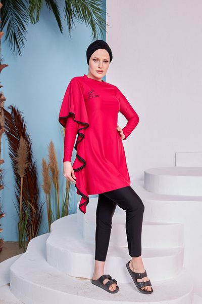 Remsa Mayo Tuna Claret Red Hijab Μαγιό - Lycra και Πλήρως Κάλυμμα, Μοντέλο 2239
