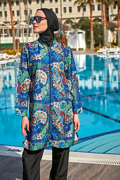 Remsa Mayo Mahperi R4605 - Πλήρως καλυμμένο μαγιό Hijab, Χρώμα αλεξίπτωτου