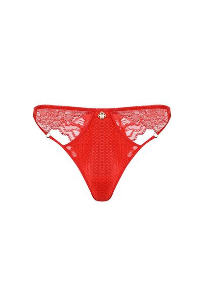Feu De Elu Red Brazillian Lace Shoes