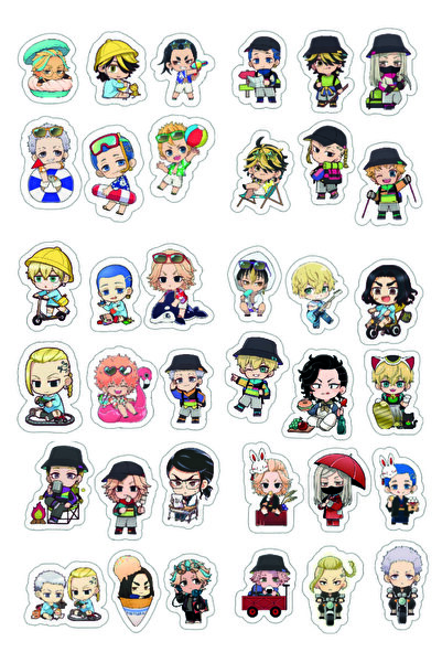 nihonwosekai مجموعة ملصقات الرسوم المتحركة الصغيرة من طوكيو ريفنجرز