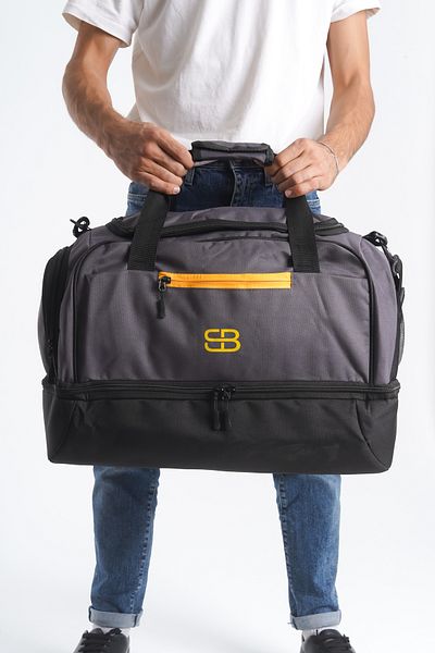 DELSOLERA Μεσαίου μεγέθους Unisex υφασμάτινη αθλητική καθημερινή τσάντα γυμναστικής και ταξιδιού με θήκη παπουτσιών