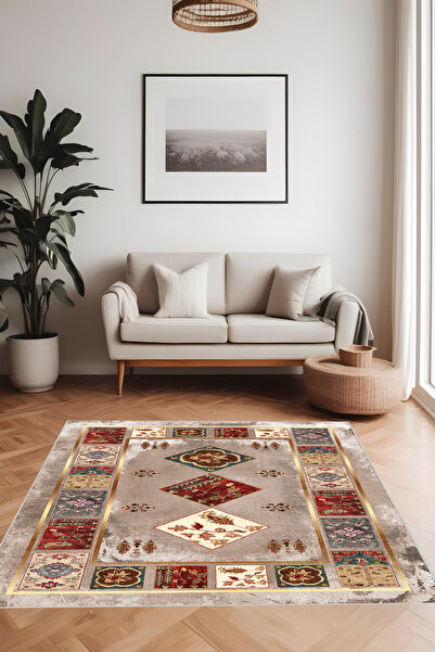 Noble Halı Dijital Baskı Klasik Desenli Kilim Görünümlü Dekoratif Makinada Yı...