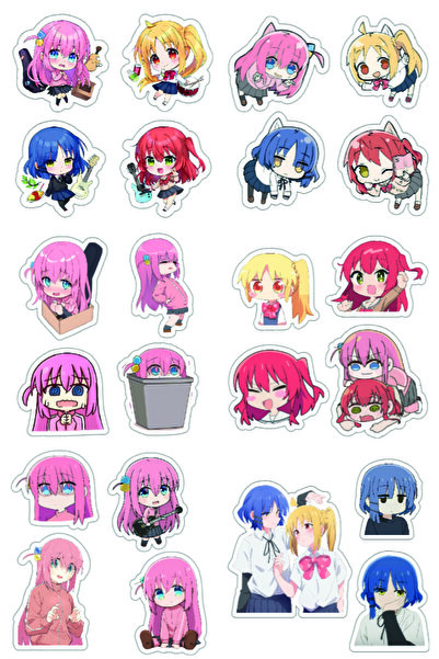 nihonwosekai Set de autocolante Bochi The Rock Mini Anime