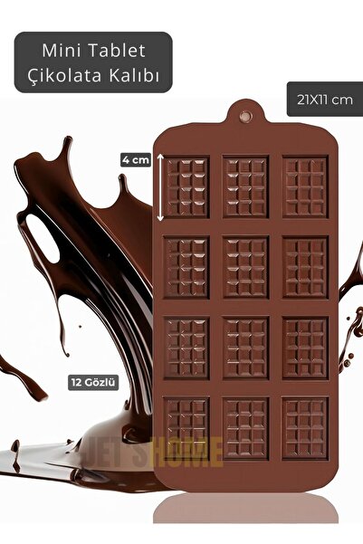 Jet's Home قالب شوكولاتة مكون من 12 قرصًا صغيرًا، قالب طعام من السيليكون غير ...