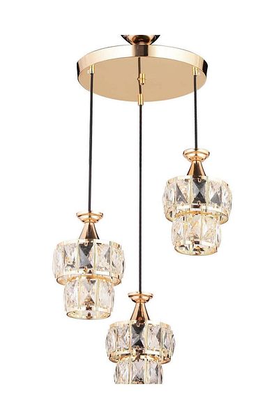 OSC HOME AYDINLATMA TASARIM Set of 3 Yellow Chandelier Lux