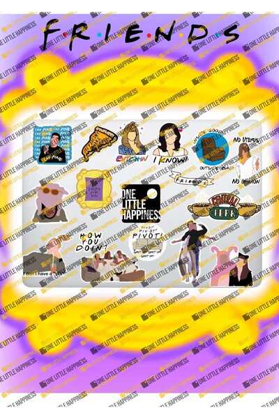 One Little Happiness Set de autocolante pentru bagaje pentru computer, laptop...