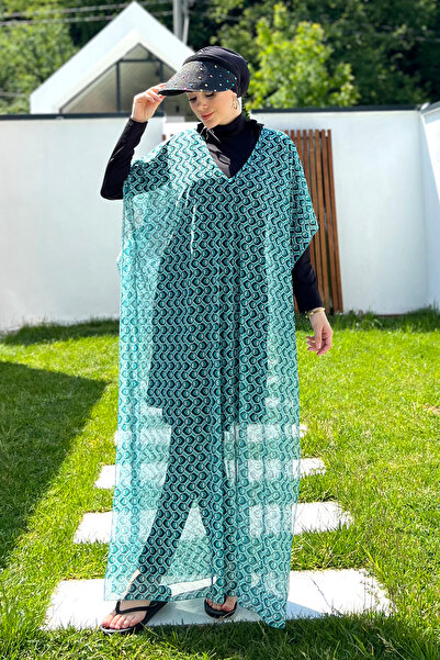 Remsa Mayo М'ятний кольоровий парео Remsal - 430-306 Модель з одним капюшоном