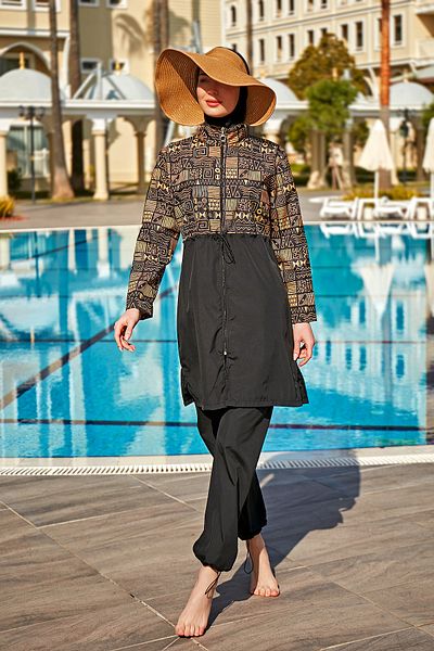 Remsa Mayo Duygu R4801 - Full Covered Hijab Swimsuit, Parachute Color
