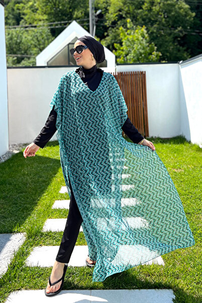 Remsa Mayo М'ятний кольоровий парео Remsal - 430-306 Модель з одним капюшоном