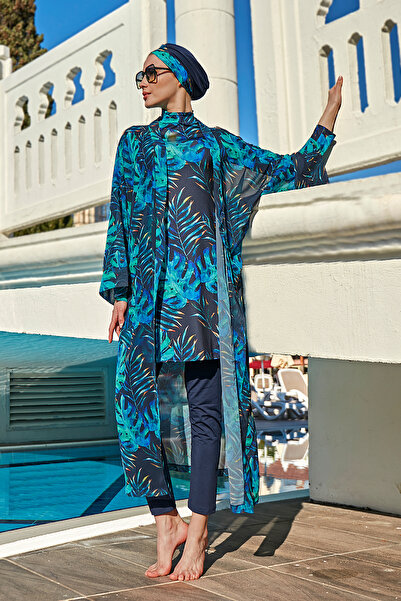 Remsa Mayo Single Caftan Kimono Pareo - RP009 Tropical, Remsa Hijab Swimsuit