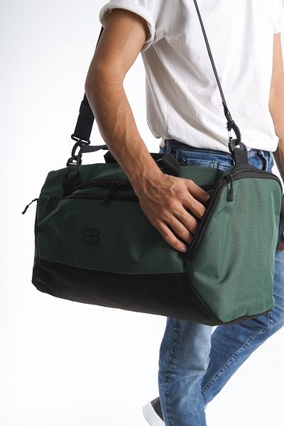 DELSOLERA Μεσαίου μεγέθους Unisex υφασμάτινη αθλητική καθημερινή τσάντα γυμναστικής και ταξιδιού με θήκη παπουτσιών