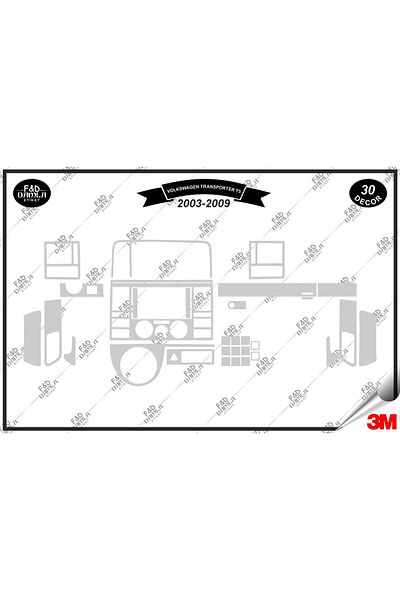FD Damla Etiket Για το 2003-2009 Volkswagen Transporter T5 Κονσόλα Γαντιών Σετ μαόνι με επένδυση - 30 τεμάχια ασημί