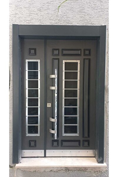 tezwood Antrasit Kabartma Model Dış Mekan Bina Kapısı, Apartman Kapısı