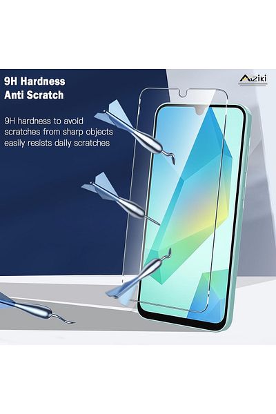 m.tk moveteck واقي شاشة متوافق مع هاتف Samsung Galaxy A16، زجاج مقاوم للكسر، زجاج مقسى 9H، شفاف