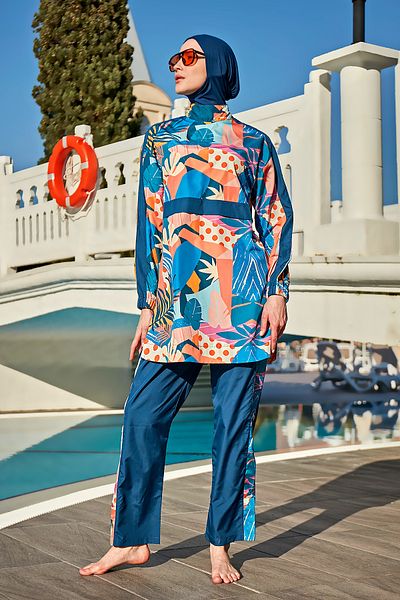 Remsa Mayo Αλεξίπτωτο Water Repellent Full Covered Hijab Swimsuit R082 Turanj