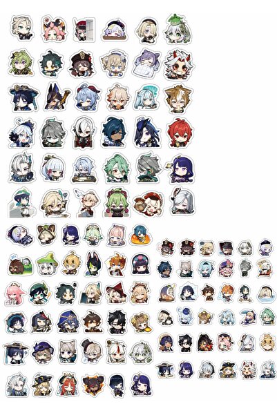 nihonwosekai Genshin Mini Anime Etiket Sticker Seti