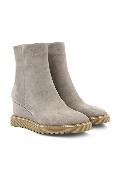Vario Süet Dolgu Topuk Kadın Bot Vızon Suet(MİNK SUEDE)
