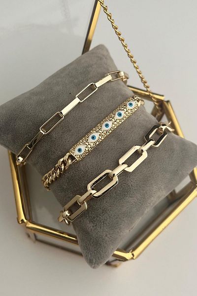 Modex Enamel Evil Eye Multi Bracelet Set (18cm)