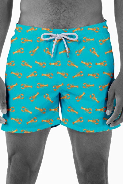 Remsa Mayo Чоловічі шорти Mint - з малюнком басейну та моря, модель 021