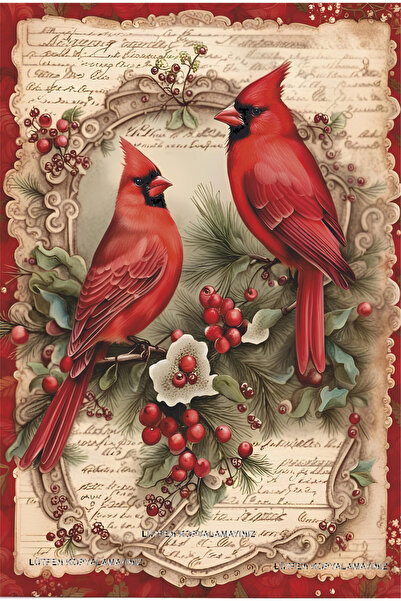 Hayat Poster Vintage Style Trees Branches Birds Home Decor Painting Retro Woo...
