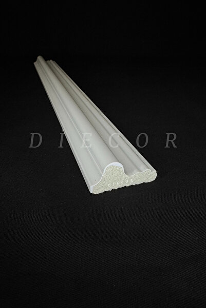 DİECOR Dekoratif Boyanabilir 1 Adet 4 cm Eğimli Polistren Duvar Çıtası