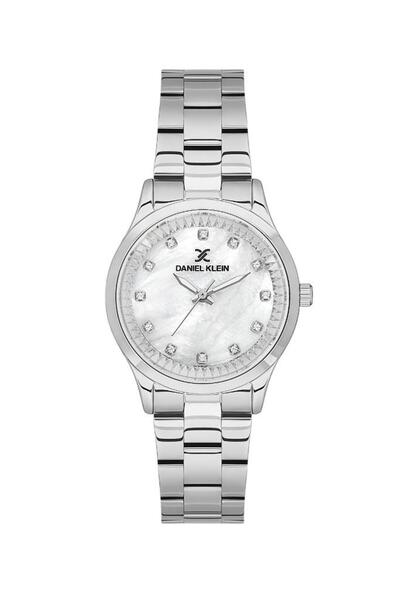 Daniel Klein DK.1.13881-1 ساعة يد نسائية ذات لون معدني بتصميم مرصع بالأحجار