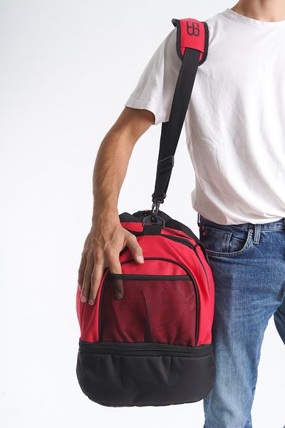 DELSOLERA Geantă de călătorie și fitness zilnică pentru sport, unisex, de mărime medie, cu compartiment pentru pantofi