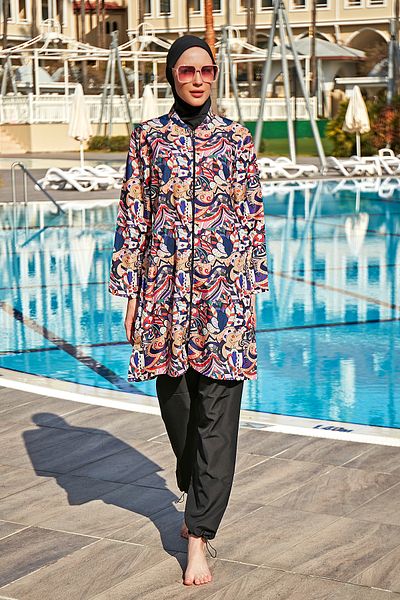 Remsa Mayo Nurperi R4608 - Πλήρως καλυμμένο Hijab μαγιό, Remsa Parachute