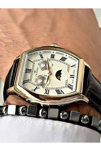 FERRO Black Color Functions Active Men Wrist Watch +Bracelet