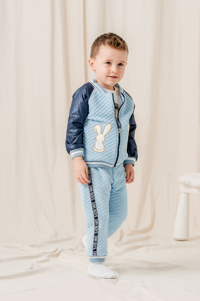 ZİMBOO TAVŞAN NAKIŞLI KAPİTONE ERKEK BEBEK HIRKALI 3 LÜ TAKIM